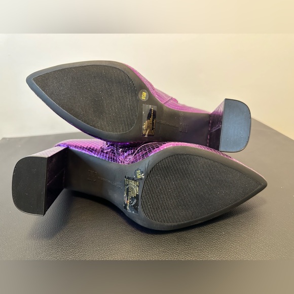 INC International Concepts Anila Purple Snake Block Boots -9-1/2M - Picture 9 of 16